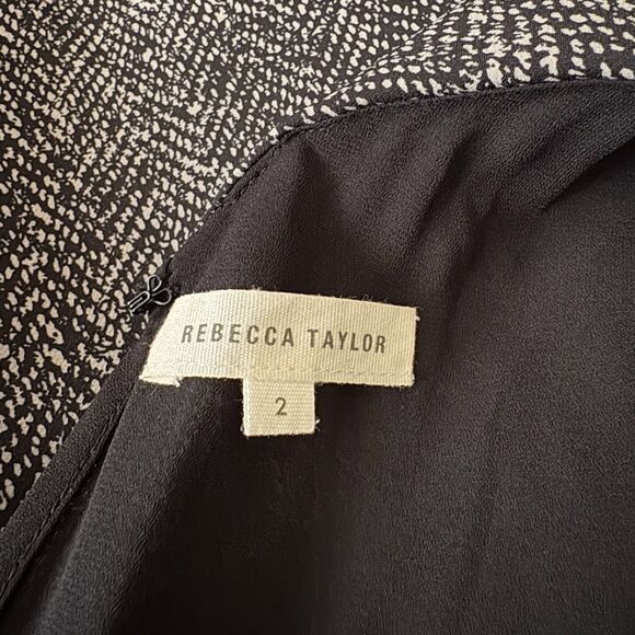 Rebecca Taylor Techy Herringbone Suiting Dress Double Layer Gray Career Size 2 - Picture 6 of 7